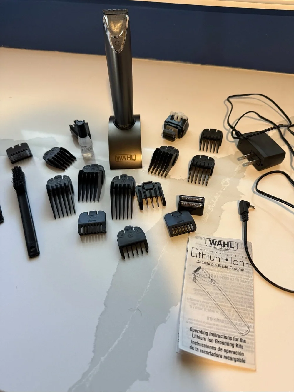 Wahl Black Cordless Trimmer Set with Multiple Guide Combs